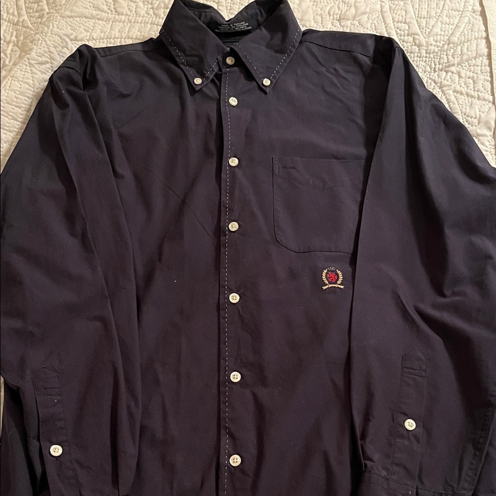 Tommy Hilfiger Navy Men's Button Down Shirt